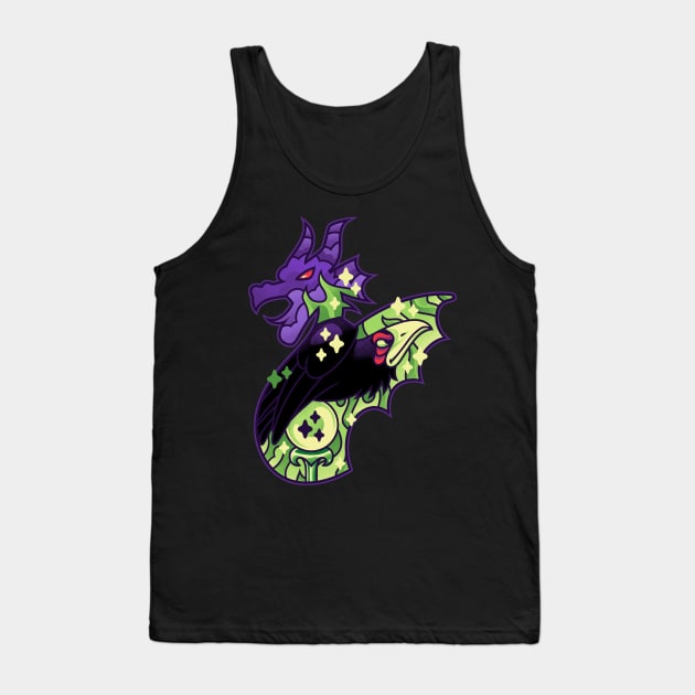 Magical Silhouettes Maleficent Tank Top by GillesBone